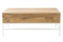 Store Miliboo Mesa de centro elevable mango y metal blanco BOHO