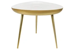 Fashion Miliboo Mesa de centro en acero lacada blanco DROP