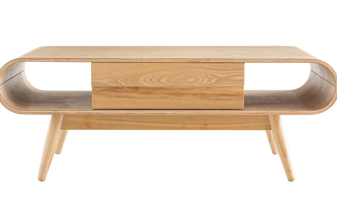Best Sale Miliboo Mesa de centro escandinava madera natural BALTIK