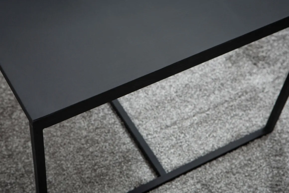 New Miliboo Mesa de centro industrial metal negro KARL
