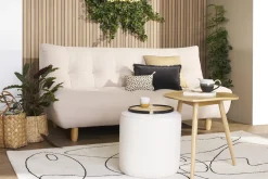 Sale Miliboo Mesa de centro madera en forma de hoja L60 cm PHYLL