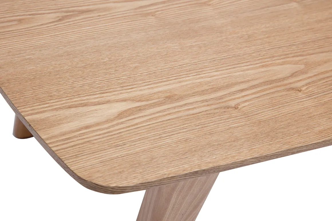 Best Sale Miliboo Mesa de centro nórdica de fresno 120 cm FIFTIES