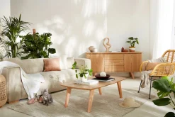 Best Sale Miliboo Mesa de centro nórdica de fresno 120 cm FIFTIES