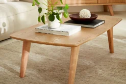 Best Sale Miliboo Mesa de centro nórdica de fresno 120 cm FIFTIES