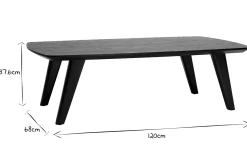 Best Sale Miliboo Mesa de centro nórdica de fresno 120 cm FIFTIES