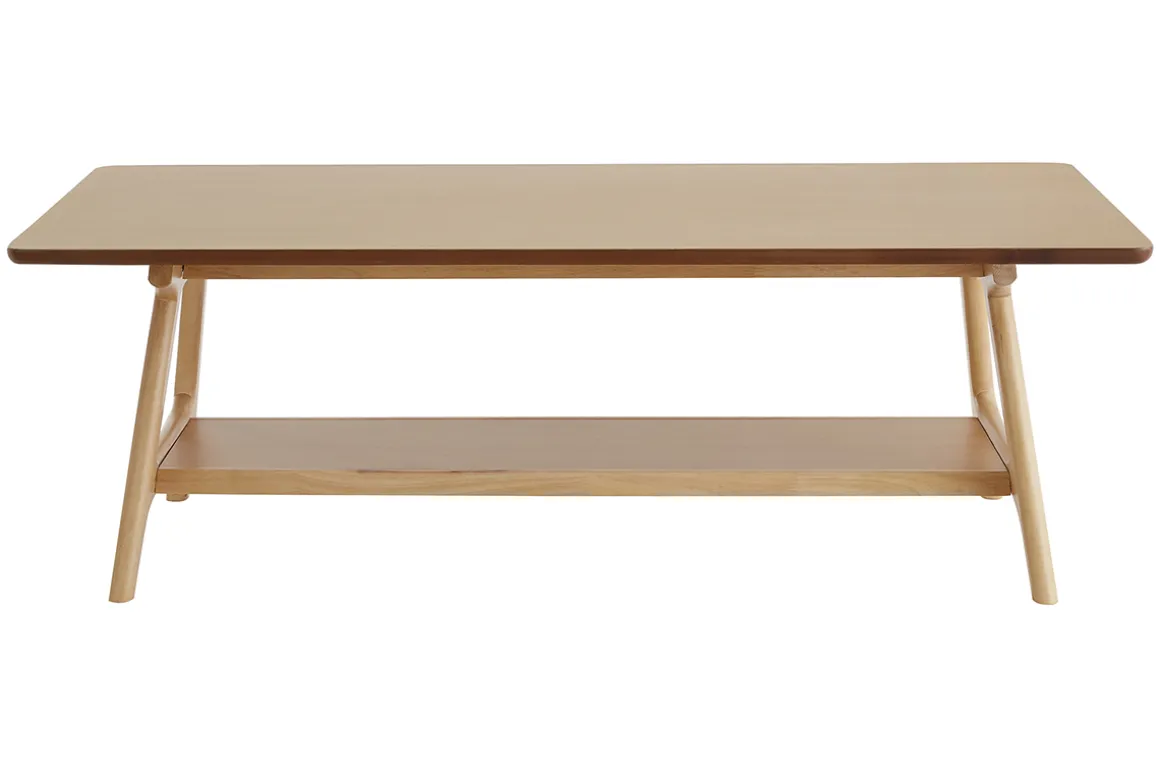 Sale Miliboo Mesa de centro nórdica rectangular con acabado en roble 120 cm BAKAR