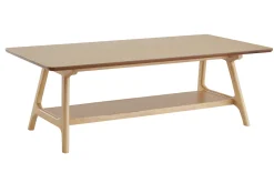 Sale Miliboo Mesa de centro nórdica rectangular con acabado en roble 120 cm BAKAR