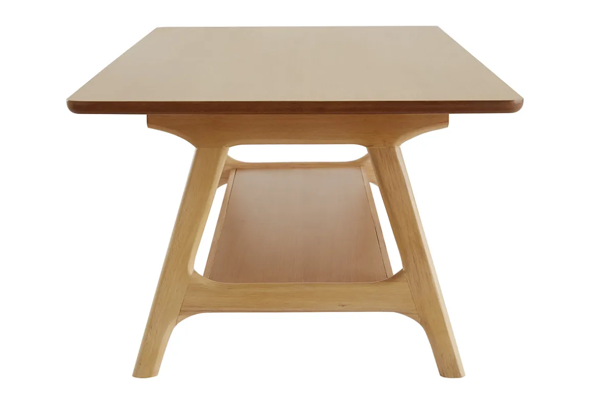 Sale Miliboo Mesa de centro nórdica rectangular con acabado en roble 120 cm BAKAR