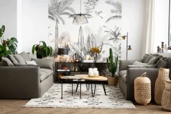 Discount Miliboo Mesa de centro oval L100 x P55 cm en mango macizo VIBES