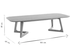 Best Sale Miliboo Mesa de centro rectangular nórdica de madera clara 150 cm JUKE