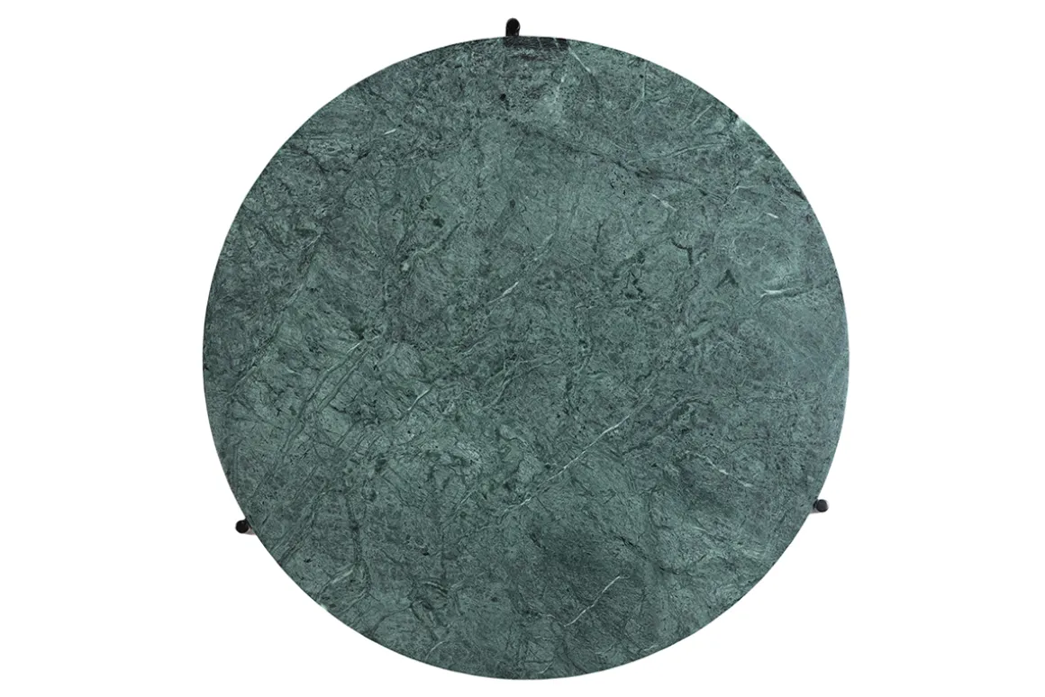 New Miliboo Mesa de centro redonda de mármol verde 90 cm diám. BUMCELLO