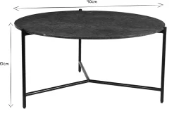New Miliboo Mesa de centro redonda de mármol verde 90 cm diám. BUMCELLO