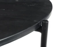 Shop Miliboo Mesa de centro redonda de mármol negro 90 cm diám. BUMCELLO