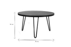 Cheap Miliboo Mesa de centro redonda diseño industrial 80x45 cm ATELIER