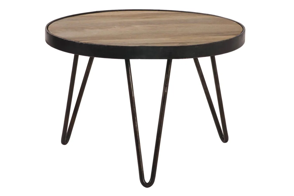 Hot Miliboo Mesa de centro redonda diseño industrial 50x35cm ATELIER