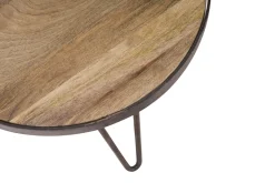 Hot Miliboo Mesa de centro redonda diseño industrial 50x35cm ATELIER