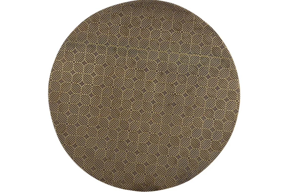 Outlet Miliboo Mesa de centro redonda en latón grabado L45 cm FLOOR