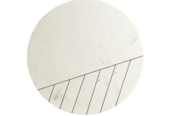 Flash Sale Miliboo Mesa de centro redonda en mármol blanco SILLON
