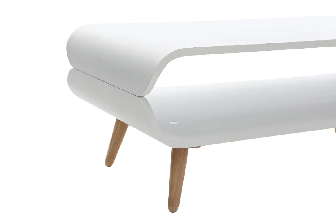 Best Sale Miliboo Mesa de centro vintage blanca TAKLA