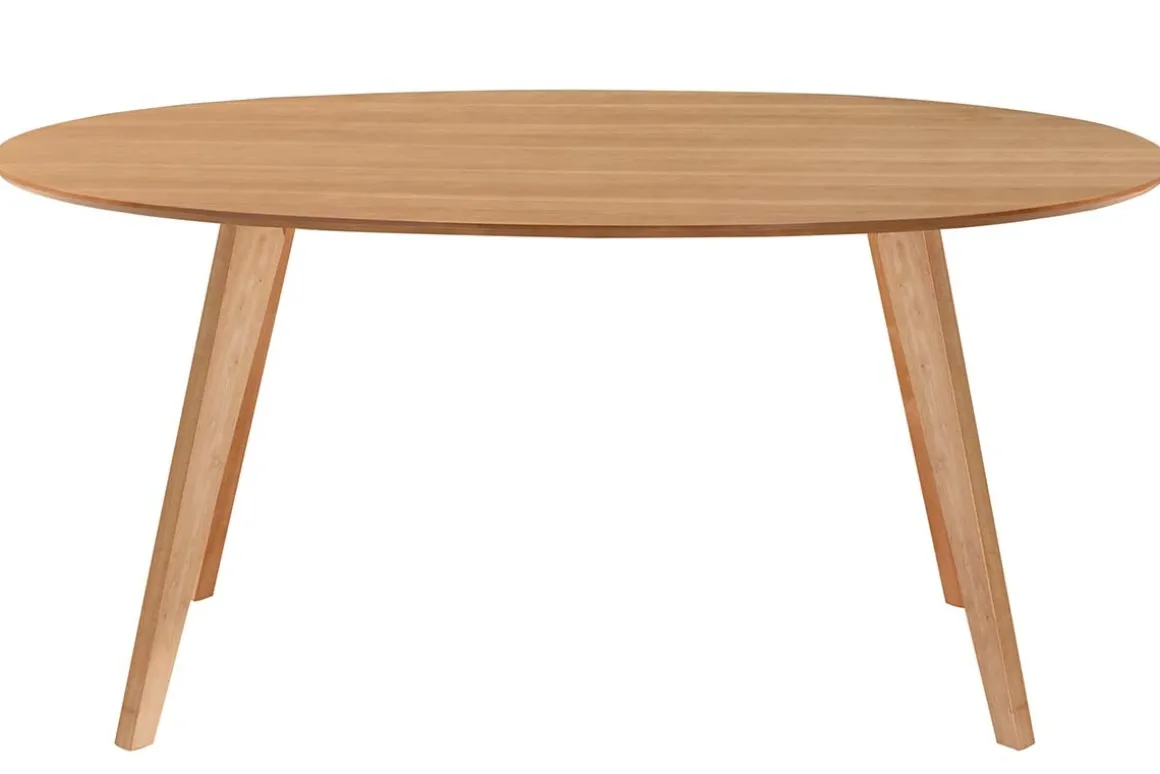 Sale Miliboo Mesa de comedor diseño escandinavo oval roble L160 MARIK
