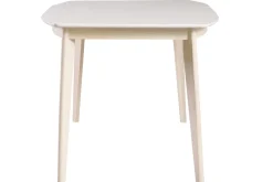 Outlet Miliboo Mesa de comedor diseño extensible blanca y madera clara L150-200 LEENA