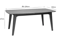 Cheap Miliboo Mesa de comedor diseño extensible nogal L180-230 FIFTIES