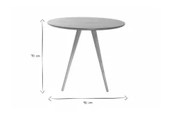 Shop Miliboo Mesa de comedor diseño redondo nogal D90 ARTIK