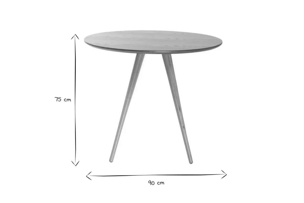 Shop Miliboo Mesa de comedor diseño redondo nogal D90 ARTIK