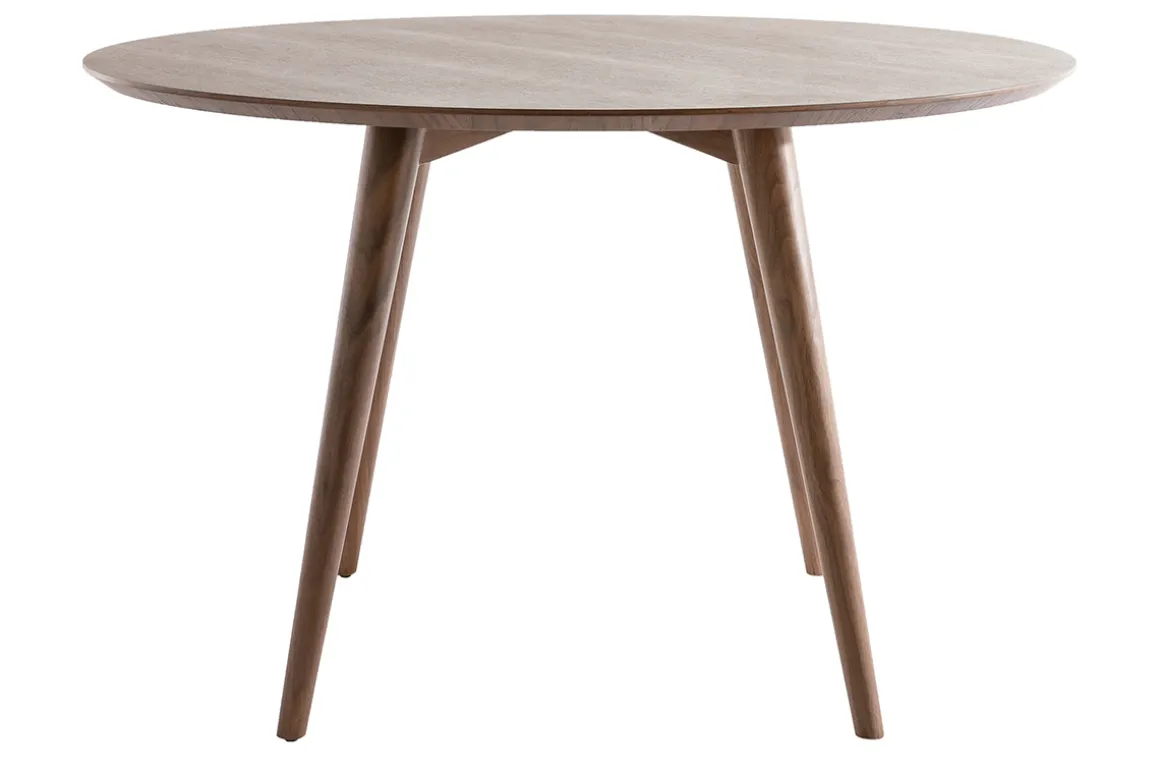 Flash Sale Miliboo Mesa de comedor diseño redondo nogal D120 LIVIA