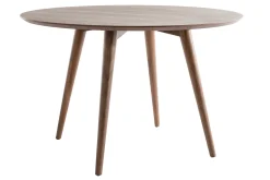 Flash Sale Miliboo Mesa de comedor diseño redondo nogal D120 LIVIA