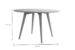 Flash Sale Miliboo Mesa de comedor diseño redondo nogal D120 LIVIA
