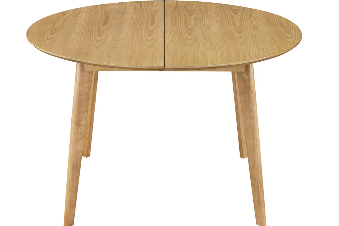 Flash Sale Miliboo Mesa de comedor diseño redonda extensible roble L120-150 LEENA