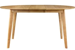 Flash Sale Miliboo Mesa de comedor diseño redonda extensible roble L120-150 LEENA