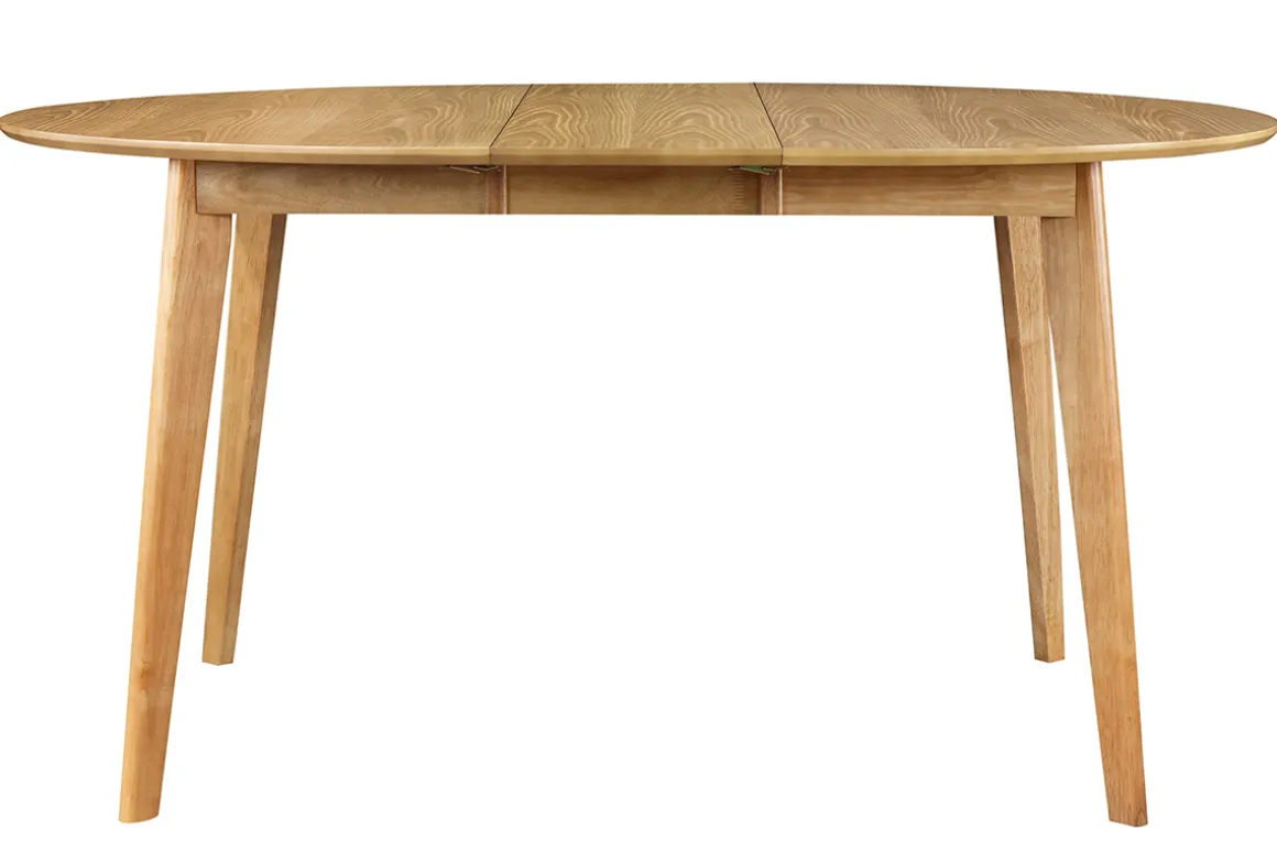Flash Sale Miliboo Mesa de comedor diseño redonda extensible roble L120-150 LEENA