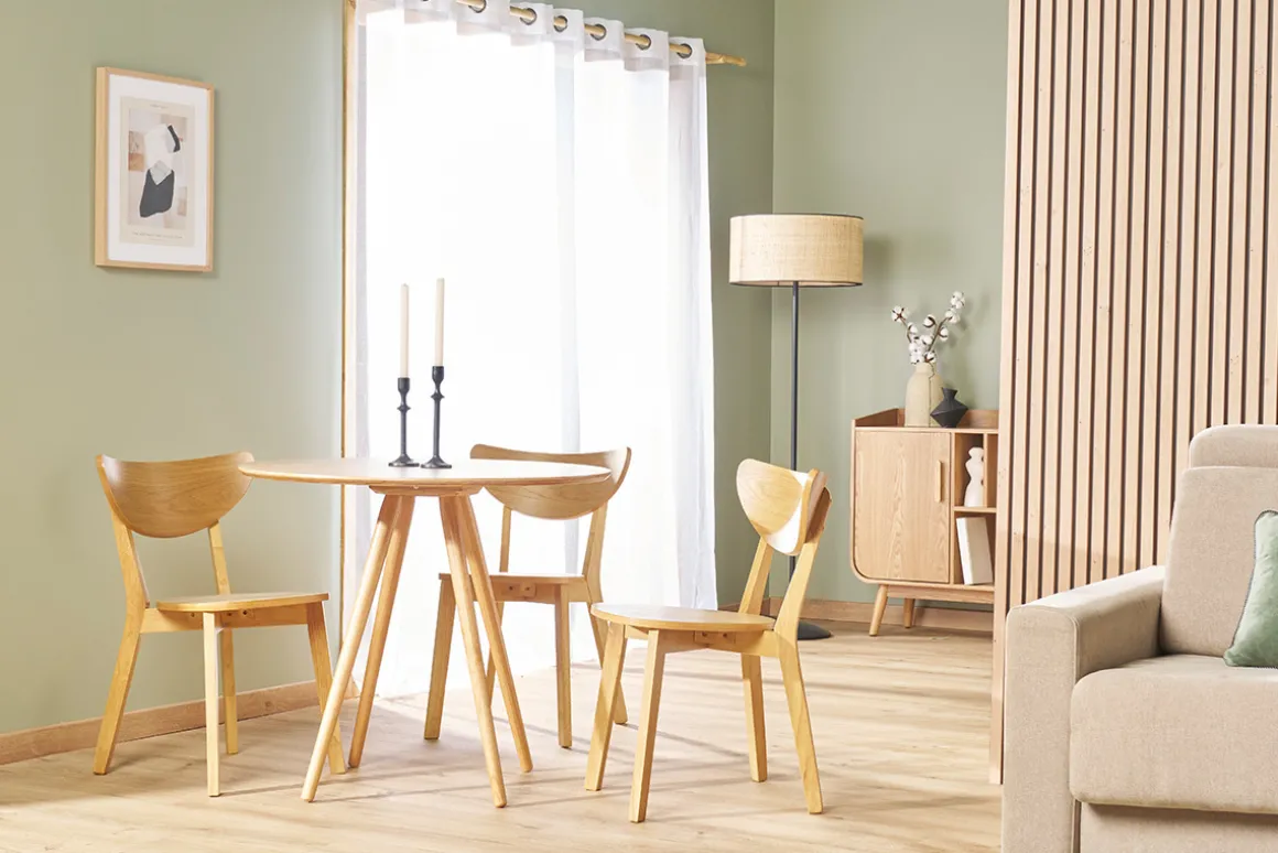 Cheap Miliboo Mesa de comedor diseño redondo fresno D90 ARTIK