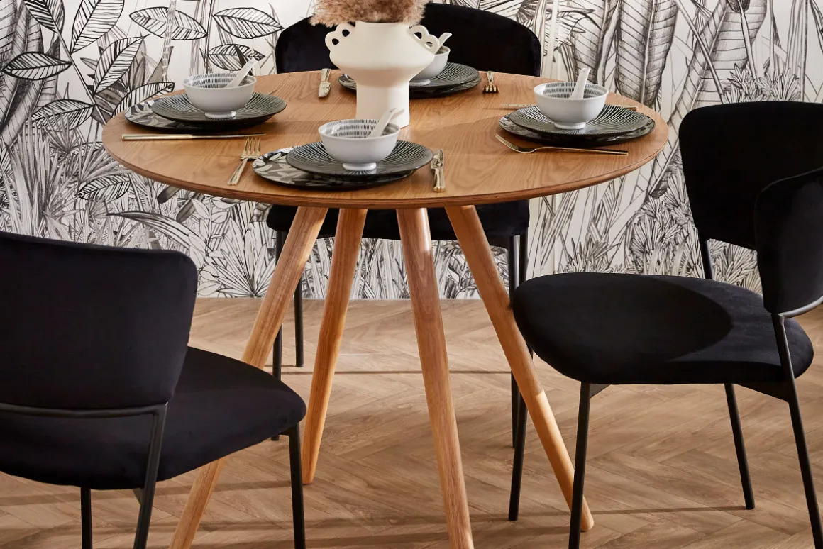 Cheap Miliboo Mesa de comedor diseño redondo fresno D90 ARTIK