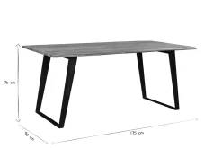 Shop Miliboo Mesa de comedor en acacia y metal negro L175 KORA