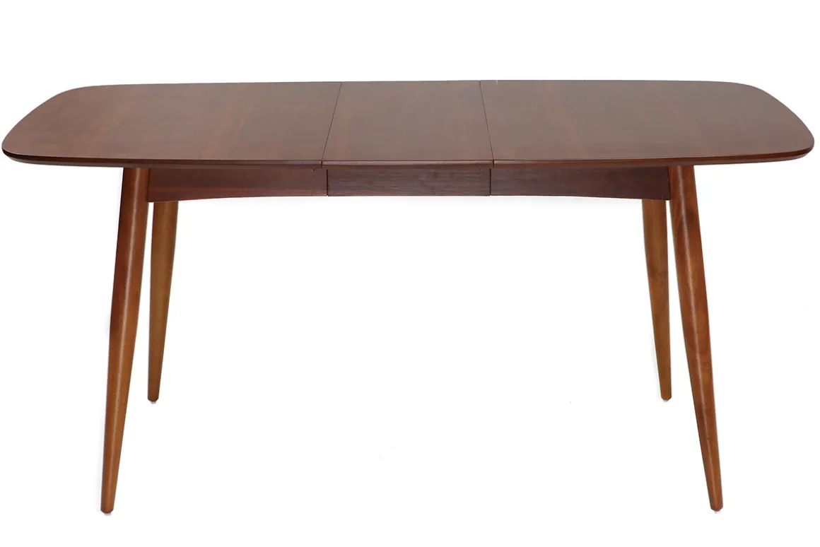Discount Miliboo Mesa de comedor extensible en nogal natural L130-160 cm NORDECO