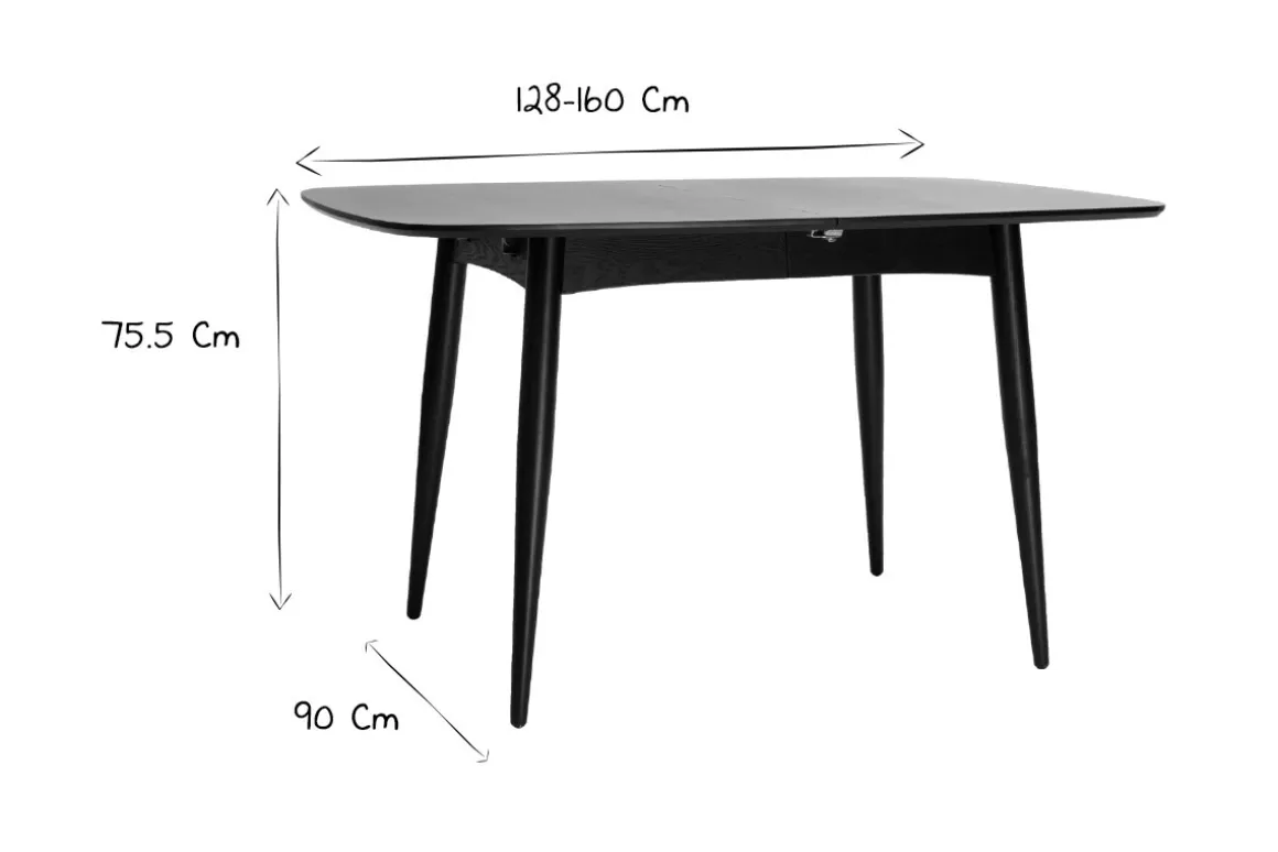 Discount Miliboo Mesa de comedor extensible en nogal natural L130-160 cm NORDECO