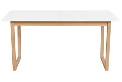 Sale Miliboo Mesa de comedor extensible madera clara y blanco L160-240 cm LAHO