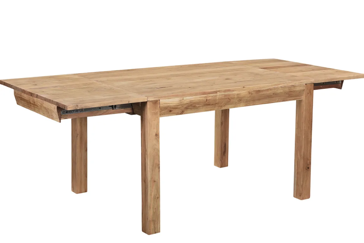 Store Miliboo Mesa de comedor extensible en acacia maciza L120-210 cm BALTO