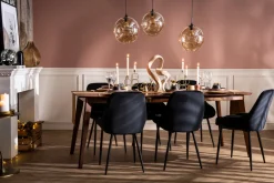 Shop Miliboo Mesa de comedor extensible nórdica nogal L150-200 LEENA