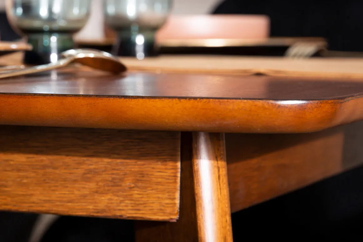 Shop Miliboo Mesa de comedor extensible nórdica nogal L150-200 LEENA