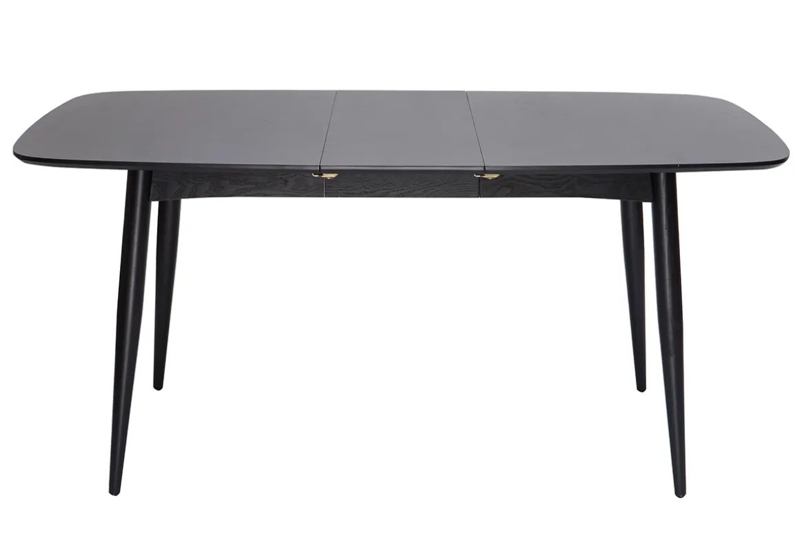 Cheap Miliboo Mesa de comedor extensible madera negra L130-160 cm NORDECO