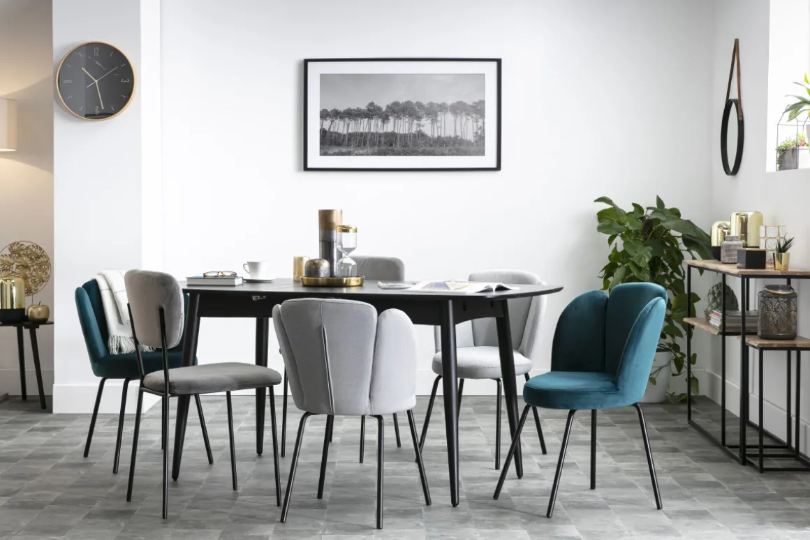 Cheap Miliboo Mesa de comedor extensible madera negra L130-160 cm NORDECO