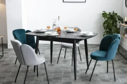 Cheap Miliboo Mesa de comedor extensible madera negra L130-160 cm NORDECO