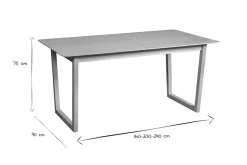 Sale Miliboo Mesa de comedor extensible chapado roble L160-240 cm LAHO