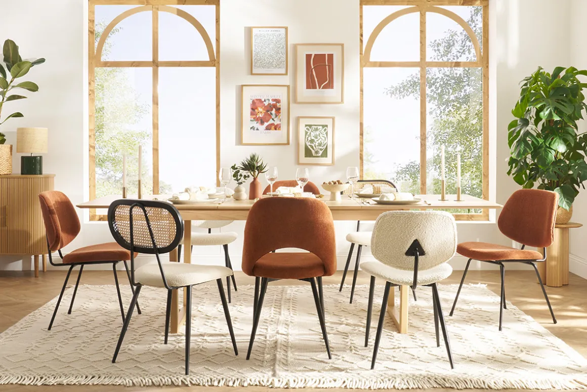 Sale Miliboo Mesa de comedor extensible chapado roble L160-240 cm LAHO