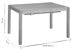 Discount Miliboo Mesa de comedor extensible acabado roble L125-238 cm AGALI