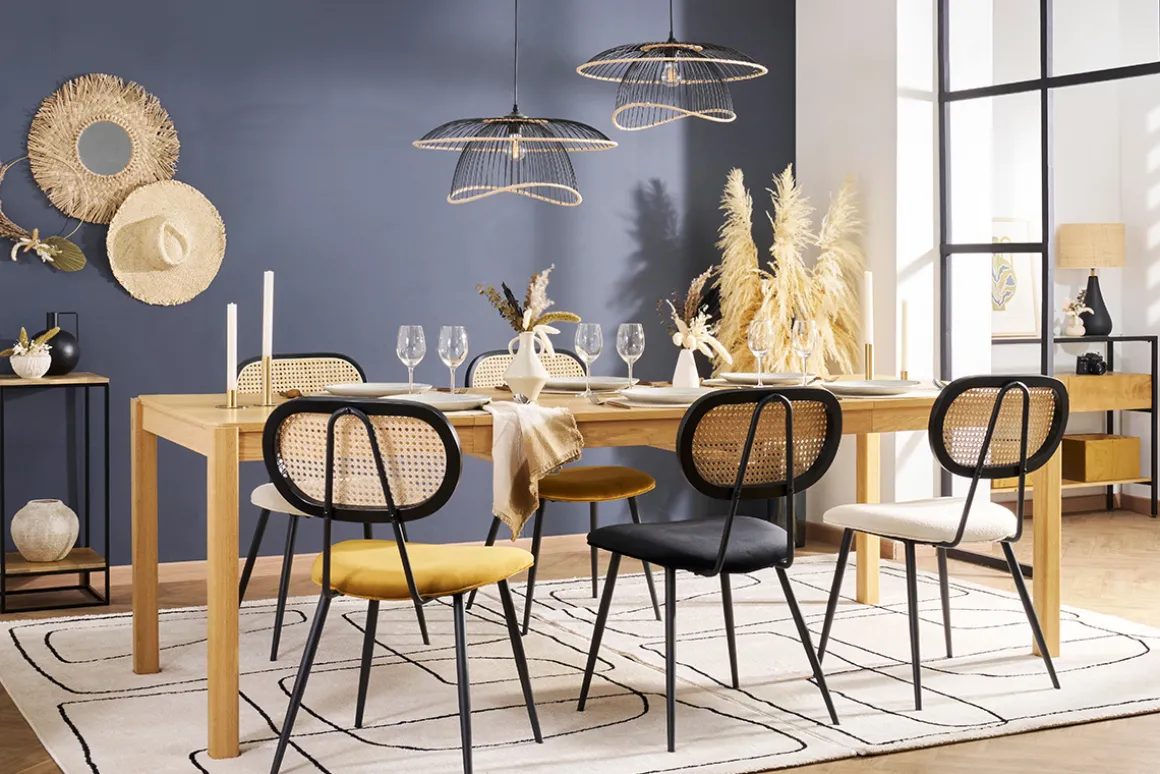 Discount Miliboo Mesa de comedor extensible acabado roble L125-238 cm AGALI